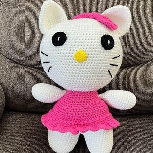 Hello Kitty stuffed  crocheted kitty